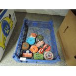 A selection of vintage air gun pellet tins and advertising containers