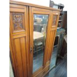 A Victorian stained frame wardrobe