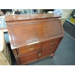 An oriental hardwood desk, manufactured in Hong Kong, circa 1963