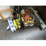 A selection of transformers, cables etc