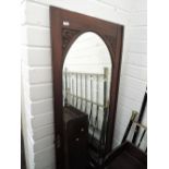 A Victorian mahogany wardobe mirror door