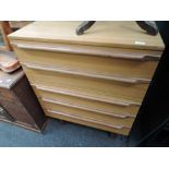 A vintage part teak bedroom chest