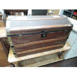 A vintage dome top trunk