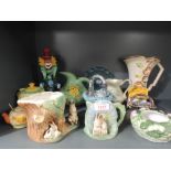 A selection of ceramics and figurines including Hornsea Flora and Fauna