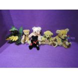 Six jointed bears, MerryThought, Robin Rive, Stacey Lee Terry, Hermann, Boyds and Mcbear all