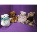 A Sandy Stitchery musical Roly Poly bear, A Janet Reeves jointed bear, Lucy Locket, height 13