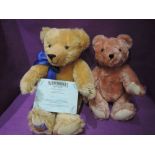 A MerryThought Diamond Jubilee jointed bear, limited edition 2391, height 17 inches and a Hermann