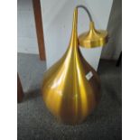 A modern design yellow tear drop design ceiling light pendant