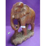 A treen carved elephant