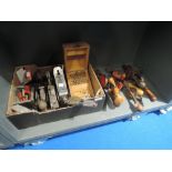 A selection of Diy and garage tools including spray gun nozzle set