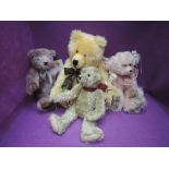 A Joan Woessner jointed bear, Anna Maria, height 15 inches, A Karen Stocker jointed bear,