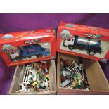 Two Britains diecasts, Ford Skip Lorry 9603 & Milk Marque Tanker 9599 along with a selection of