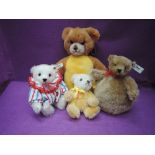 Four modern Steiff teddy bears, Roly Poly, limited edition 1208/3000, white tag, White bear