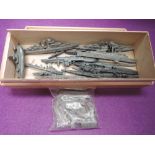 A selection of early lead military ships, boats & tanks etc