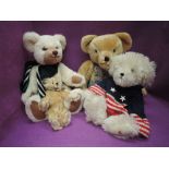 A Big Softies jointed bear, Graduate bear, height 17 inches, A Gail Clifford jointed bear, Stars &