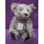 A modern Steiff British Collectors 1999 Teddy Bear having growling mechanism and white tag in ear,