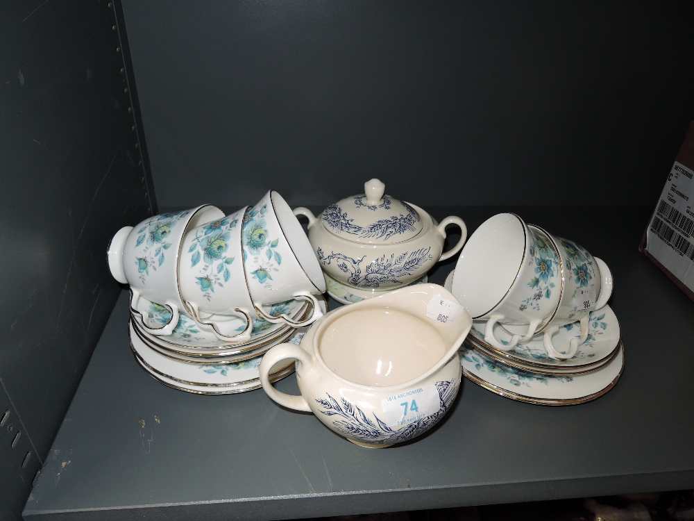 A selection of ceramics including tea cups and saucers