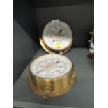 Two brass pressure guages