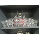 A large selection of glassware, crystal, cut and pressed glass