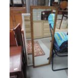 Two vintage wall mirrors, gilt and white frames