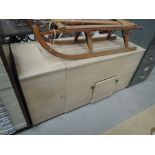 A set of 4 laminate office drawers