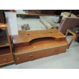 A vintage golden oak dressing table