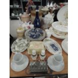 A selection of ceramics including Lurpak butter dish