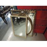 A selection of mirrors including gilt and plaster frame