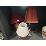 Three tablelamps