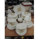 A part dinner service by Wedgwood in the Summer Bouquet pattern