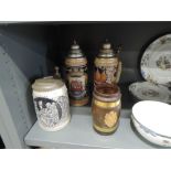 A selection of beer steins