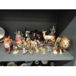 A selection of animal studies including Beswick fox and lion, beagle and airedale (some A/F)