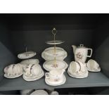 A Stylecraft by Midwinter tea service with autumnal leaf pattern