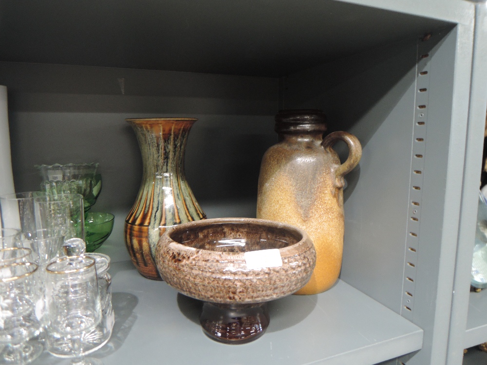 Three pieces of German style studio pottery