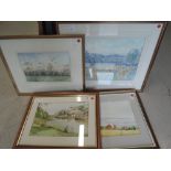 A selection of original water colour paintings landscape scenes