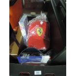 A selection of dress items including Porsche cap