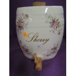 A large ceramic Sherry decanter for home bar