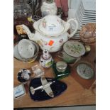 A selection of ceramics including Coalport tea pot af