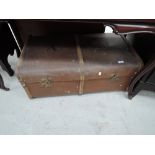 A vintage travel trunk