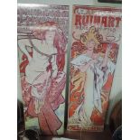 Two art nouveau style advertising metal signs Champagne and similar