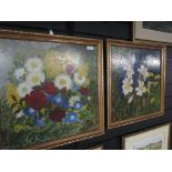 Two flower studies signed verso SD Tremayne