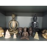 A selection of Buddhist figures and similar deities