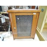 A vintage part oak glazed cabinet