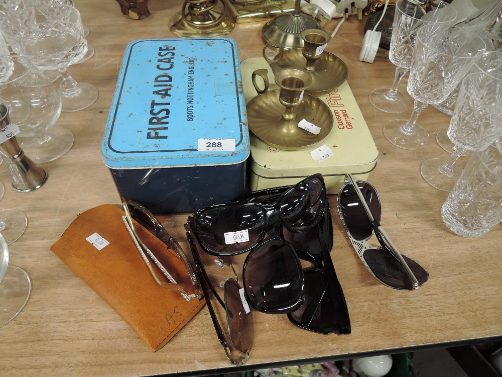 A selection of sunglasses with various designs