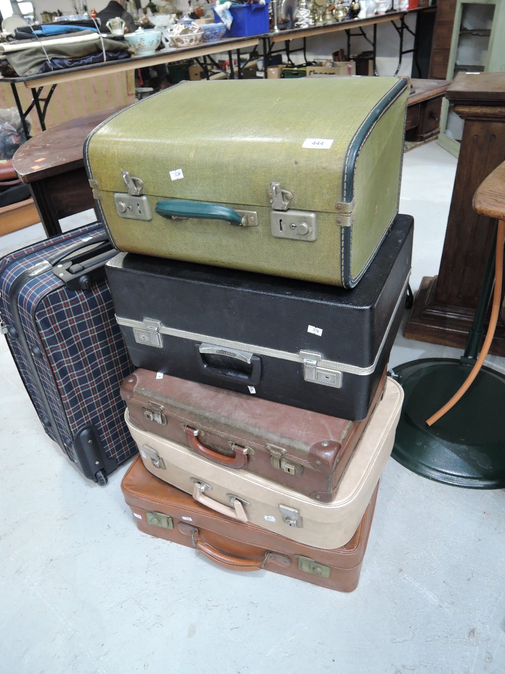 A selection of vintage and later luggage