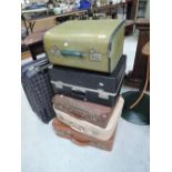 A selection of vintage and later luggage