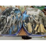 A selection of cutlery and table wares