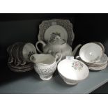 A part tea service by Royal Standard Keepsake design and Shelley teapot