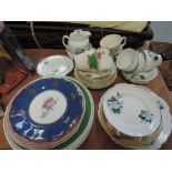 A selection of ceramics including Kent part tea service