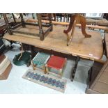 A traditional oak refectory table